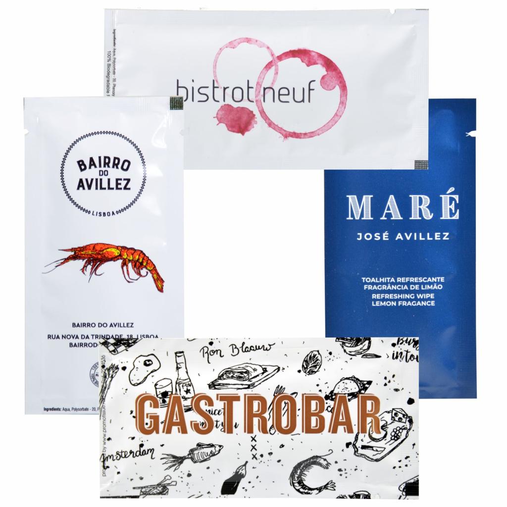 luxe verfrissingsdoekjes extra zacht 50 gram met logo bedrukt