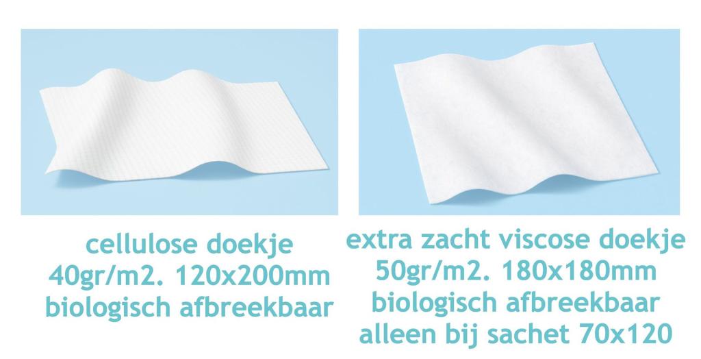 verfrissingsdoekjes biologisch afbreekbaar cellulose of viskose